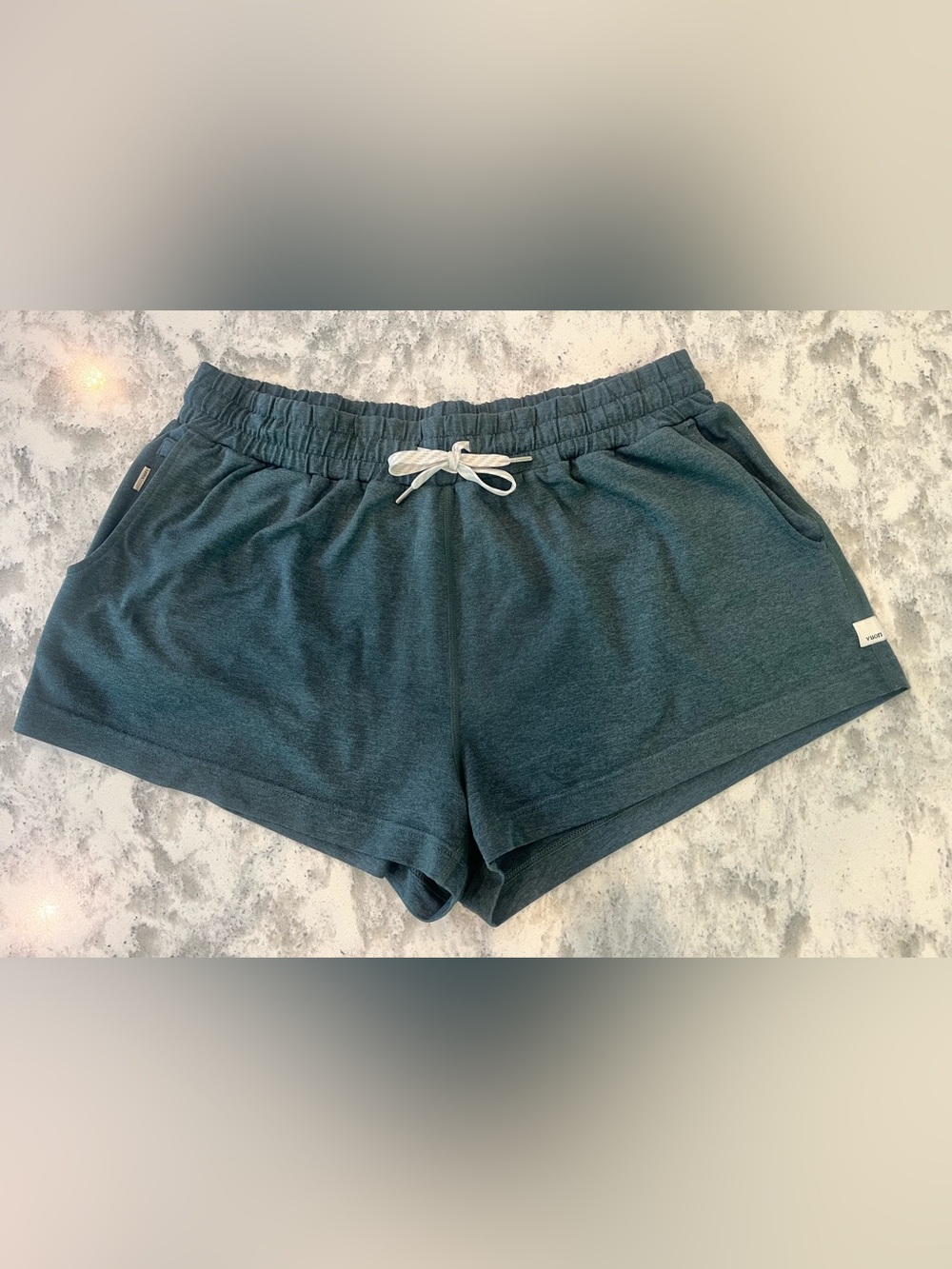 Vuori Women's Athletic Shorts in Teal